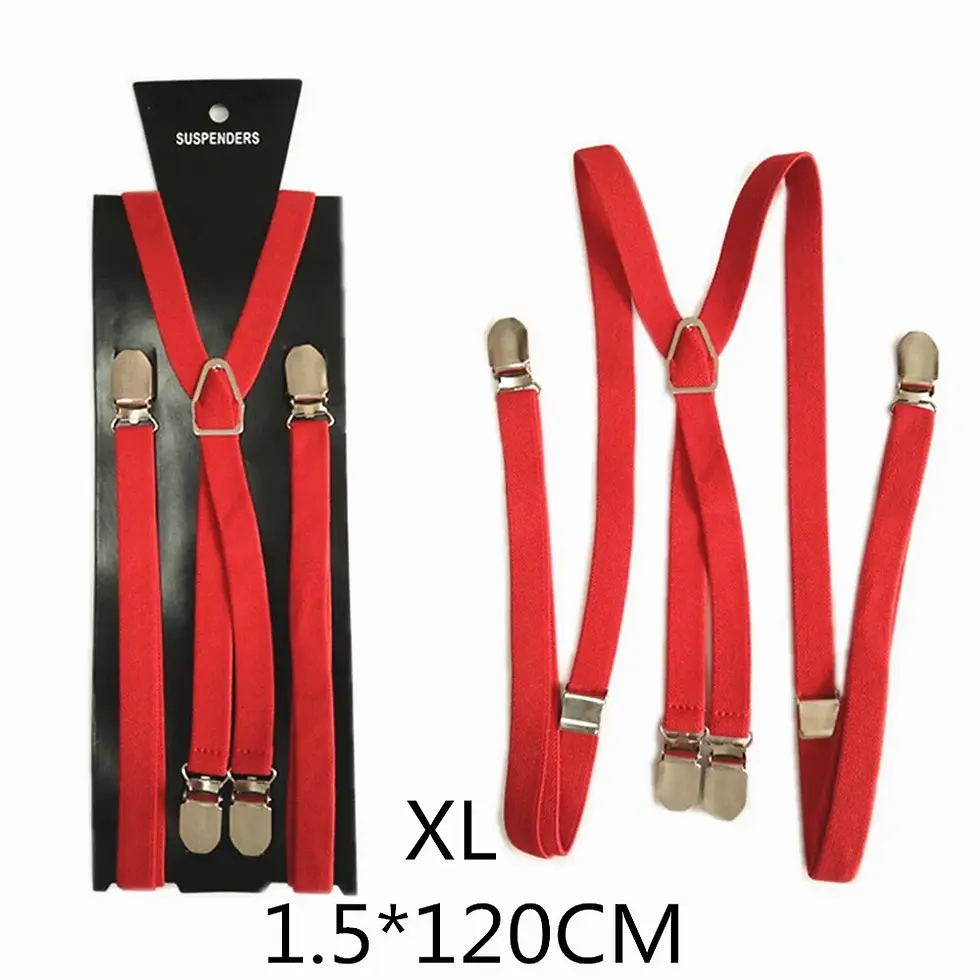 Thumbnail: 4 Clips on 1.5CM Wide Men Suspenders