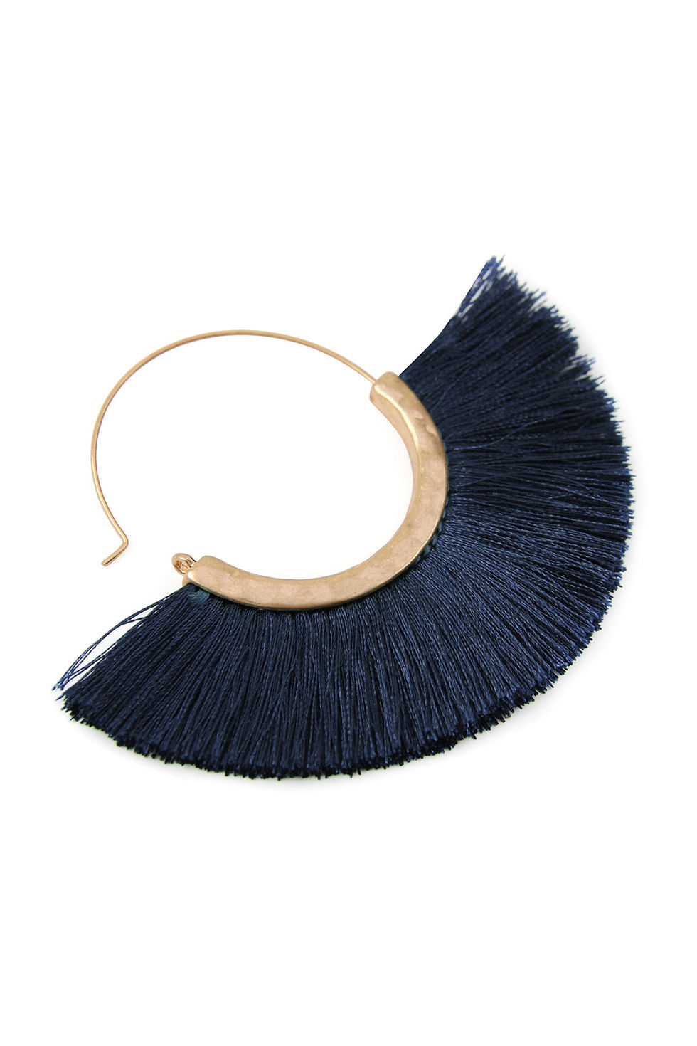 Thumbnail: Fan Tassel Hoop Earring