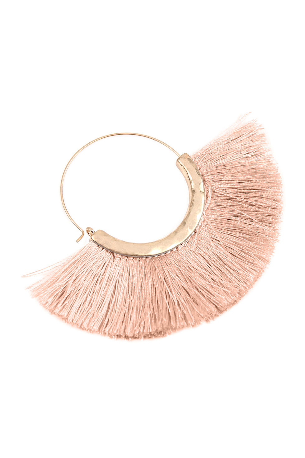 Thumbnail: Fan Tassel Hoop Earring