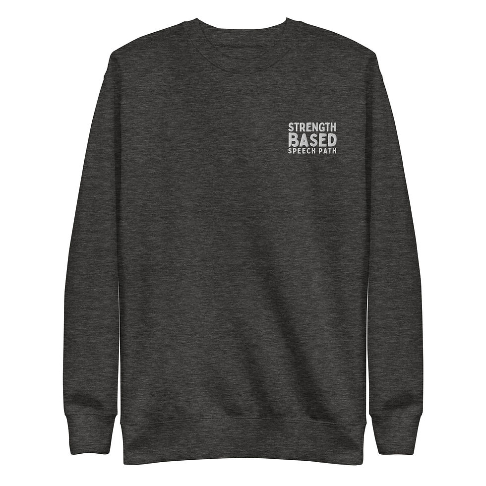Thumbnail: Strength-Based Speech Path Embroidered Crewneck – Unisex Premium