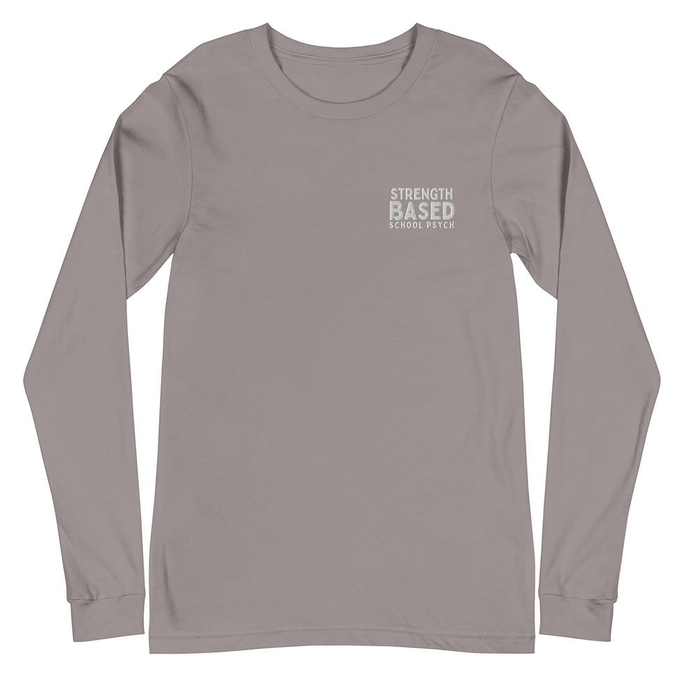 Thumbnail: Strength-Based School Psychologist Embroidered Long Sleeve Tee – Unisex