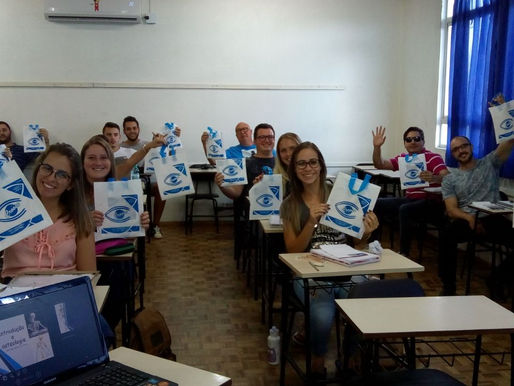 CrOO-SC Presente na UnC com Calouros de Bel em Optometria 2018.