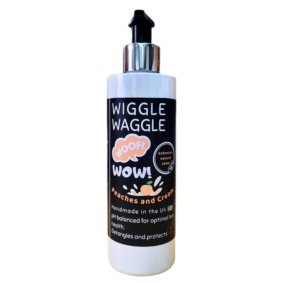 Thumbnail: Wiggle Waggle Woof WOW! Detangling dog conditioner Peaches & Cream