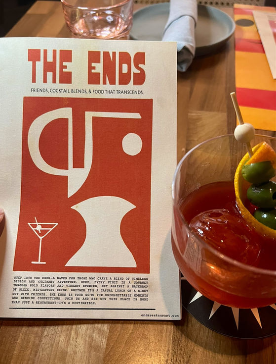 The Ends Cocktail Menu Design by TNA