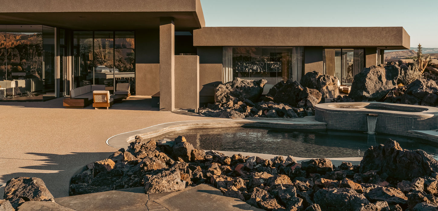 Studio JAC furniture shown in situ within refined architectural spaces, highlighting material, proportion, and spatial context.