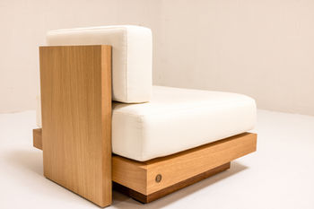 ARÉ Collection by Cristina Recio crafted from solid Iroko wood, featuring minimalist outdoor furniture with clean lines, natural materials, and architectural form.