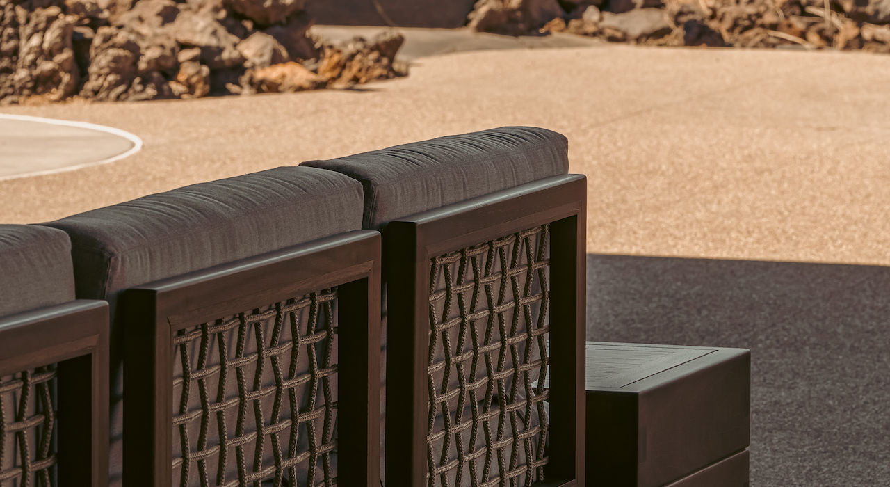 Studio JAC furniture shown in situ within refined architectural spaces, highlighting material, proportion, and spatial context.