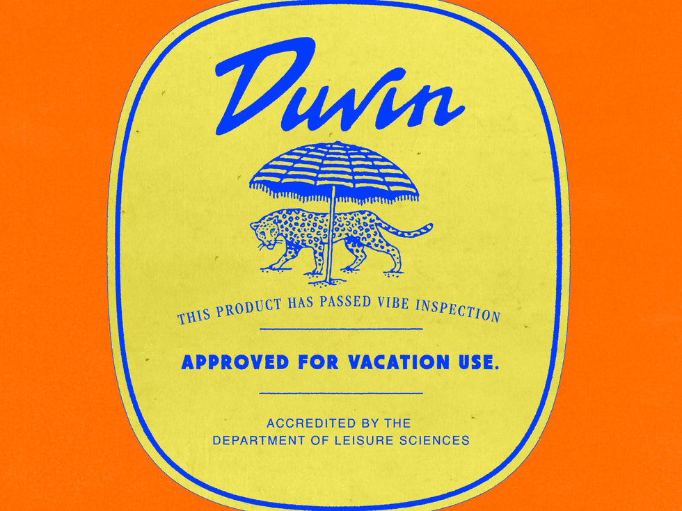 Duvin Design Co. Approved for Vacation Use brand graphic — design by The Newton Agency Studio