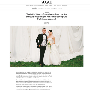 The Newton Agency’s hand-drawn wedding invitation suite and custom matchbooks for the Novogratz wedding, featured in Vogue We