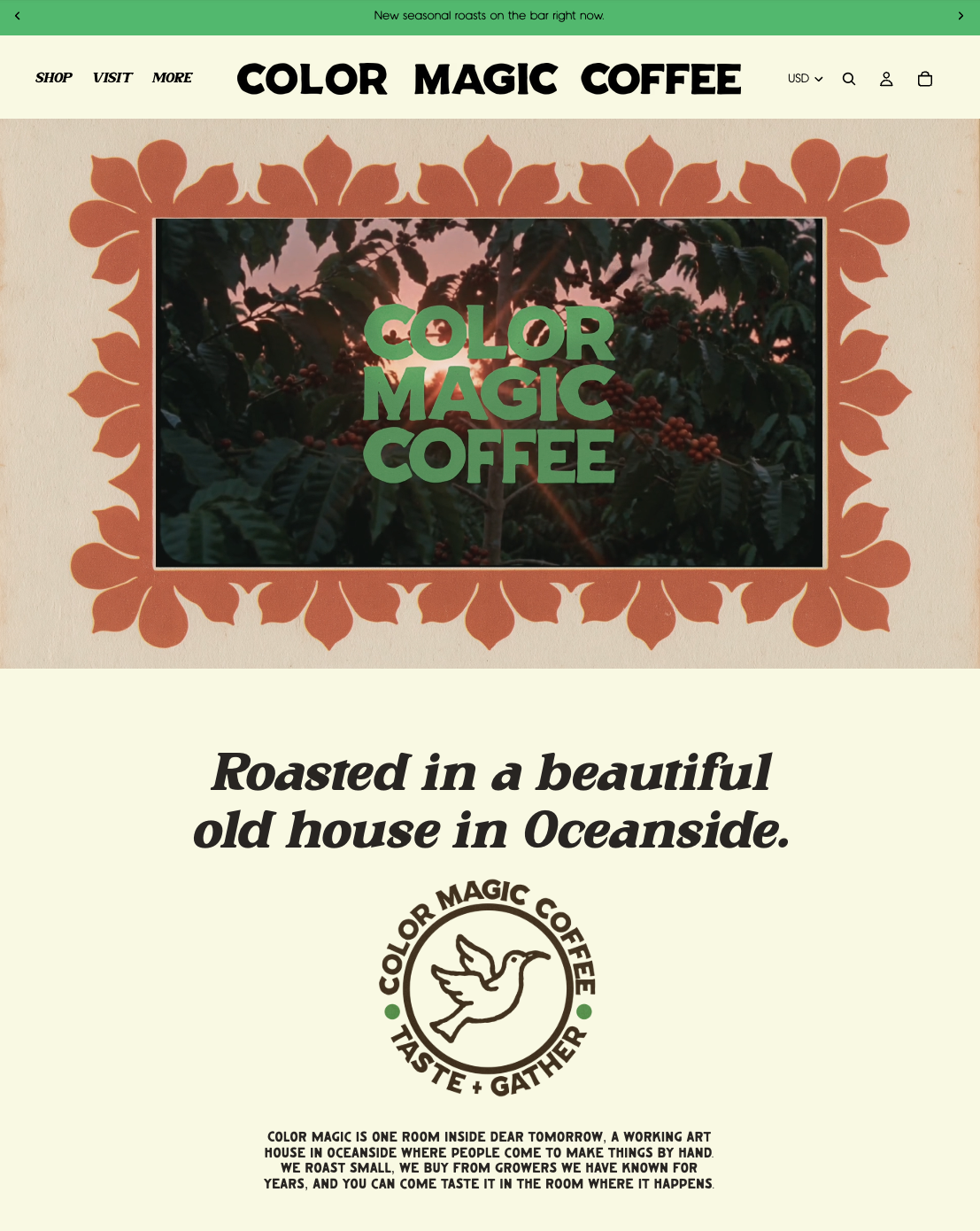 COLOR MAGIC COFFEE WEBSITE PREVIEW