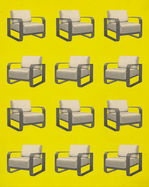 Custom brand pattern design, mid-century inspired repeat pattern