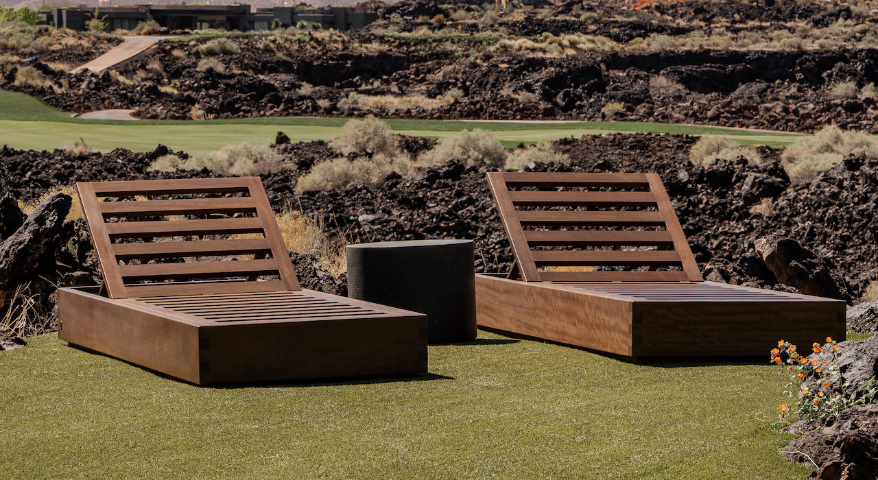 Studio JAC furniture shown in situ within refined architectural spaces, highlighting material, proportion, and spatial context.