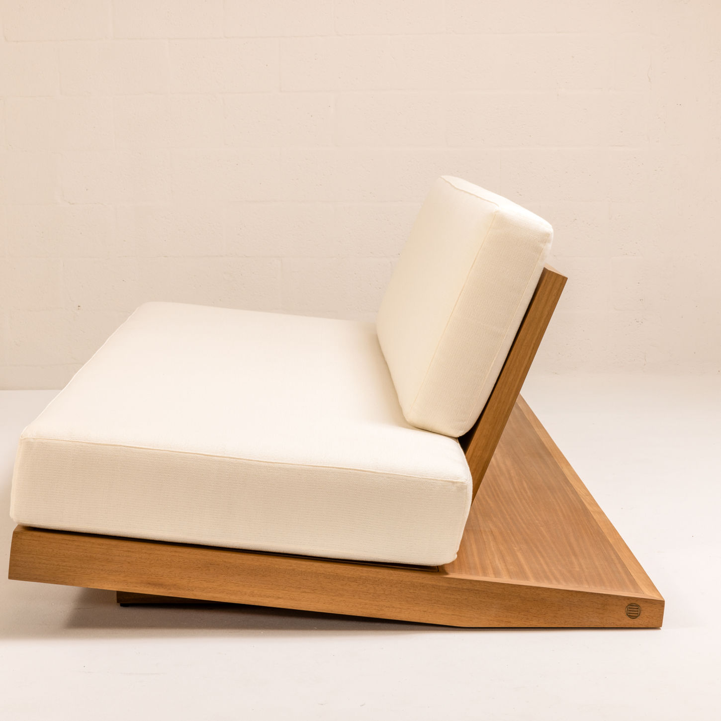 ARÉ Collection by Cristina Recio crafted from solid Iroko wood, featuring minimalist outdoor furniture with clean lines, natural materials, and architectural form.