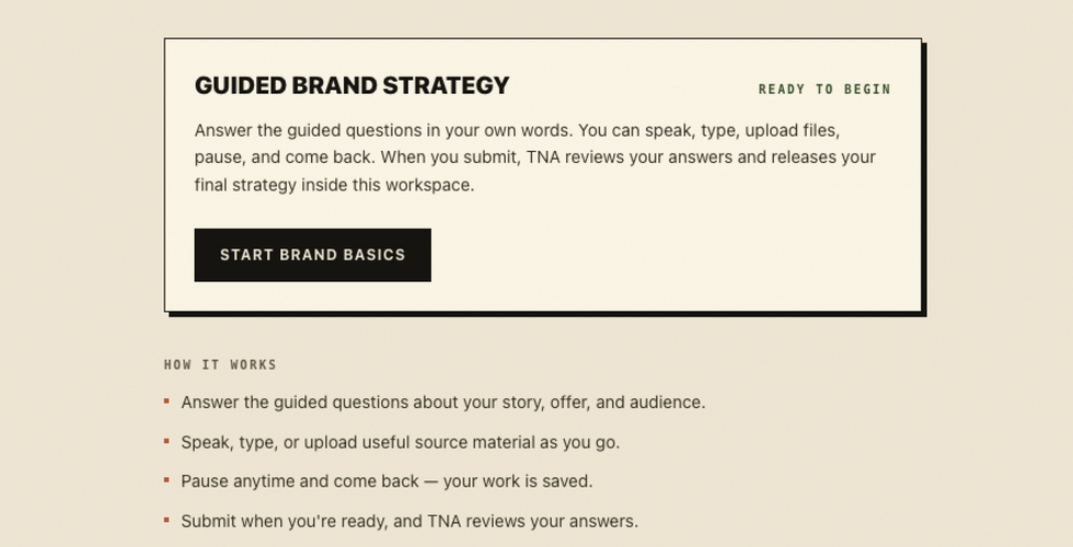  Brand strategy usually breaks in the discovery call. Here's why we built the Guided Brand Strategy to put founders back in control, for $499.
