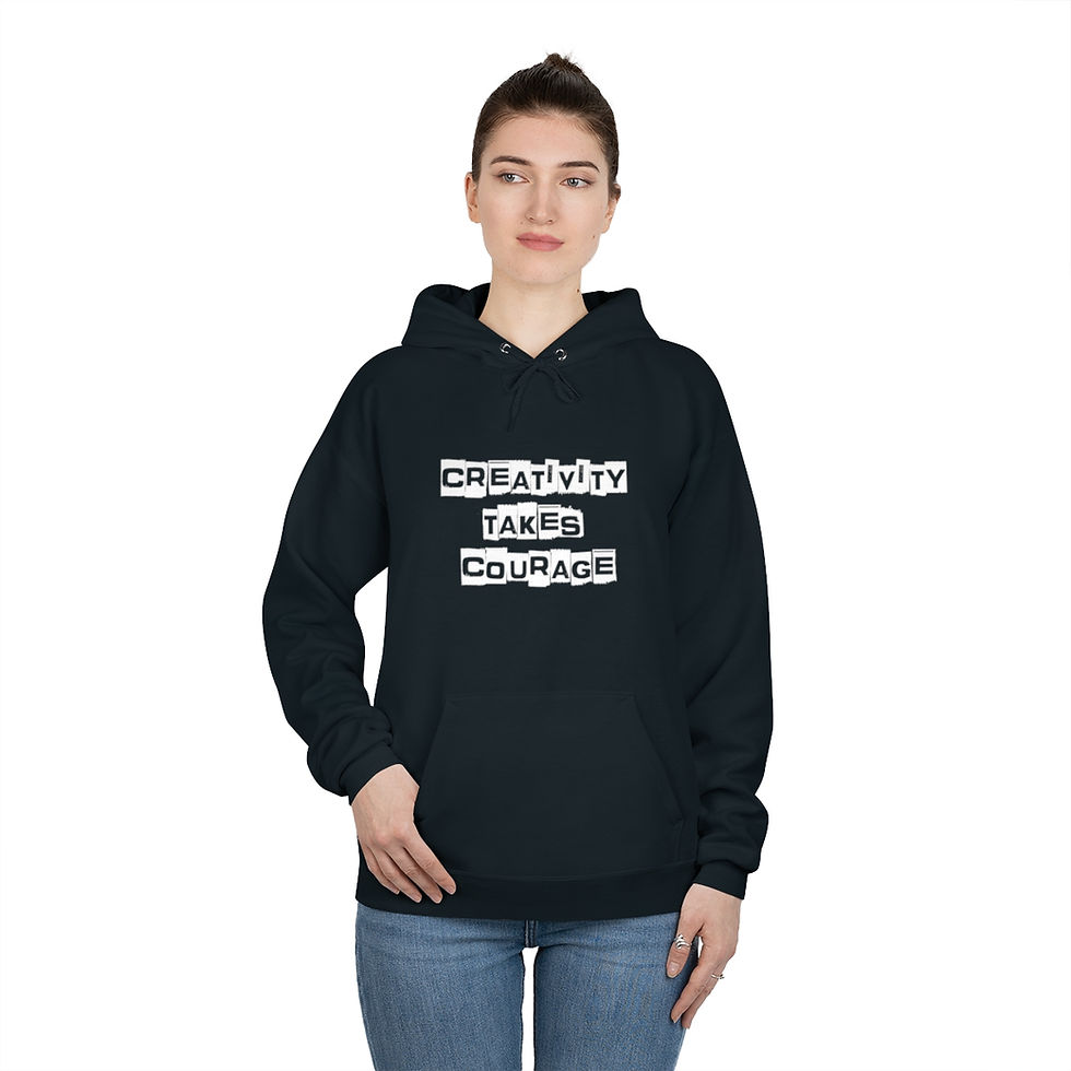 Thumbnail: Creativity Takes Courage Unisex EcoSmart® Pullover Hoodie Sweatshirt