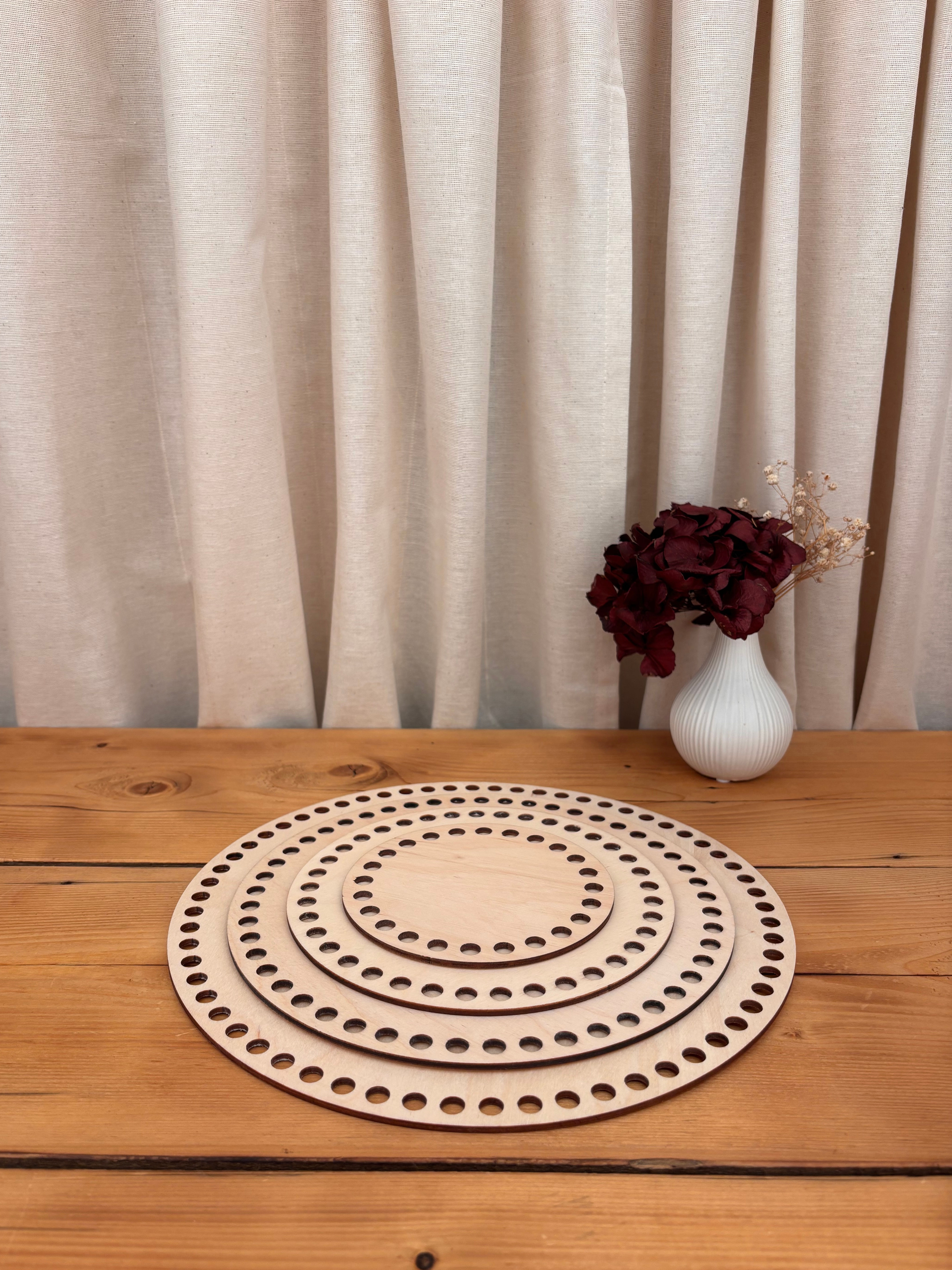 Häkelboden rund ab 10 cm, 8mm Bohrung