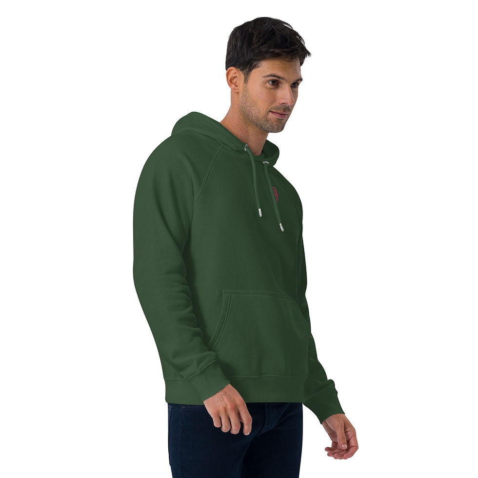 Thumbnail: PINK GRID Unisex eco raglan hoodie