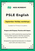 PSLE English September Holiday Workshops