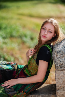 Dreamy senior portrait in Redlands, CA