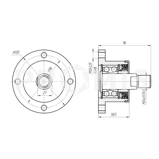 Thumbnail: BEARING UNIT LEMKEN PR 555 4516 / 17