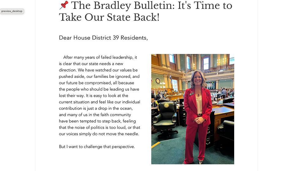 📌 The Bradley Bulletin: It's Time to Take Our State Back!