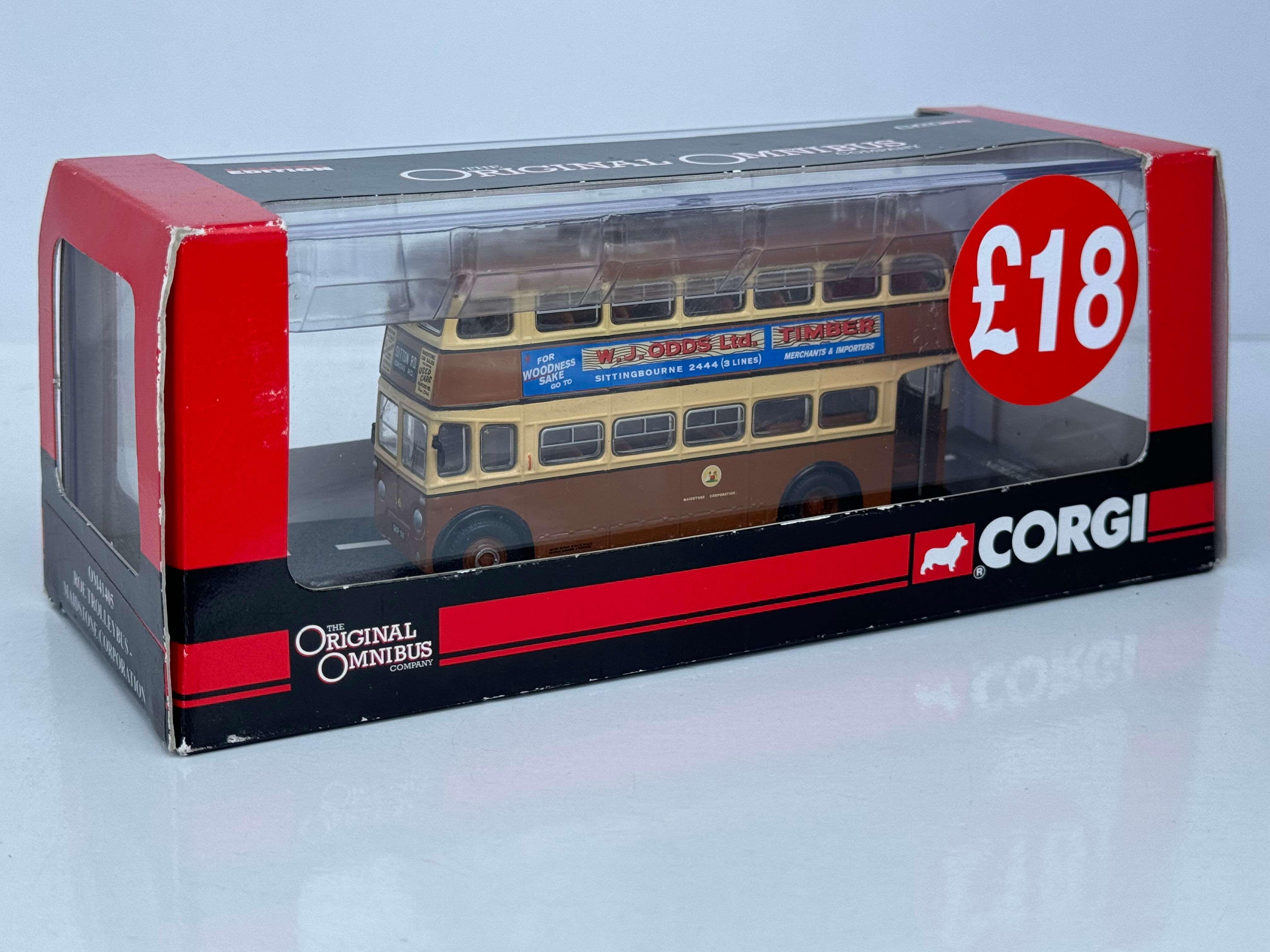 Corgi OM41405 - Roe Trolleybus - Maidstone Corporation - Pre-owned Model