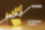 Gráfico con barras de oro representando el aumento de su precio