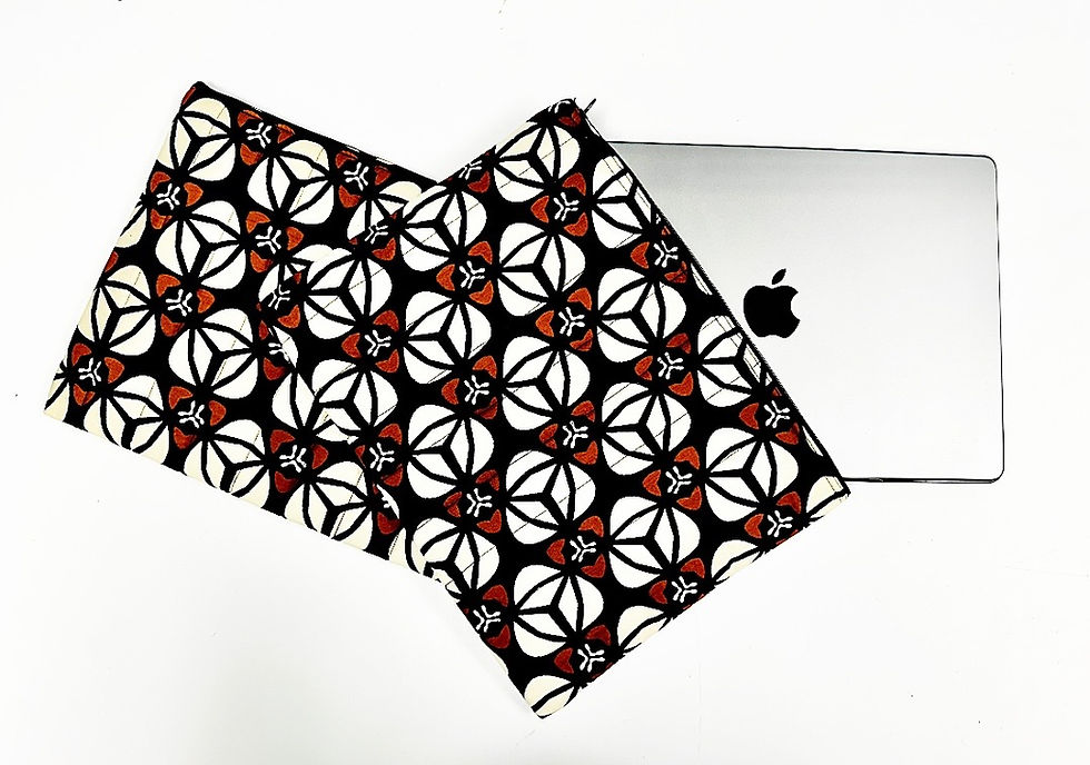 Thumbnail: Pattern Print Laptop Sleeve - Foldover