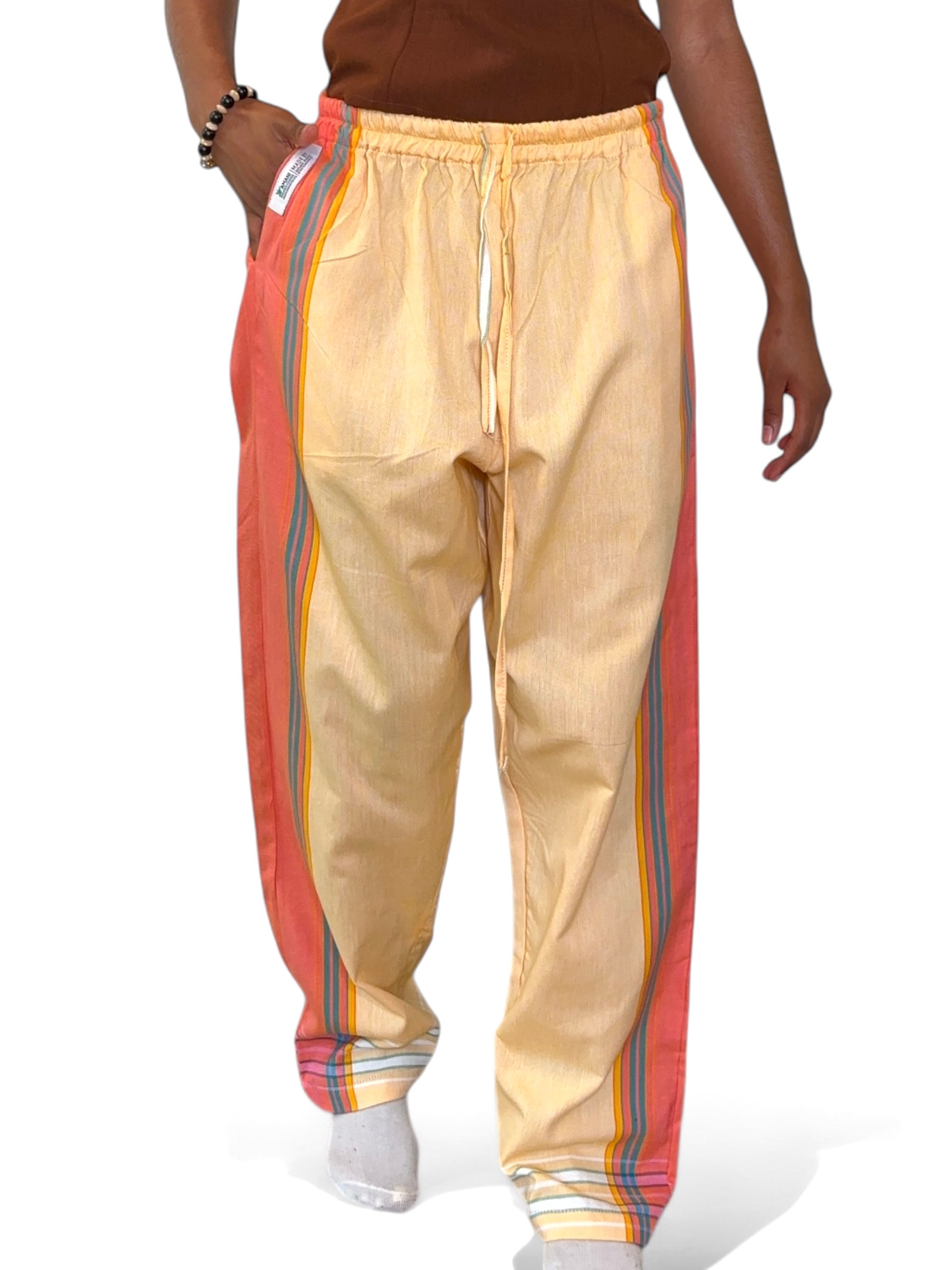 Kikoi Trousers/Pants - Yellow