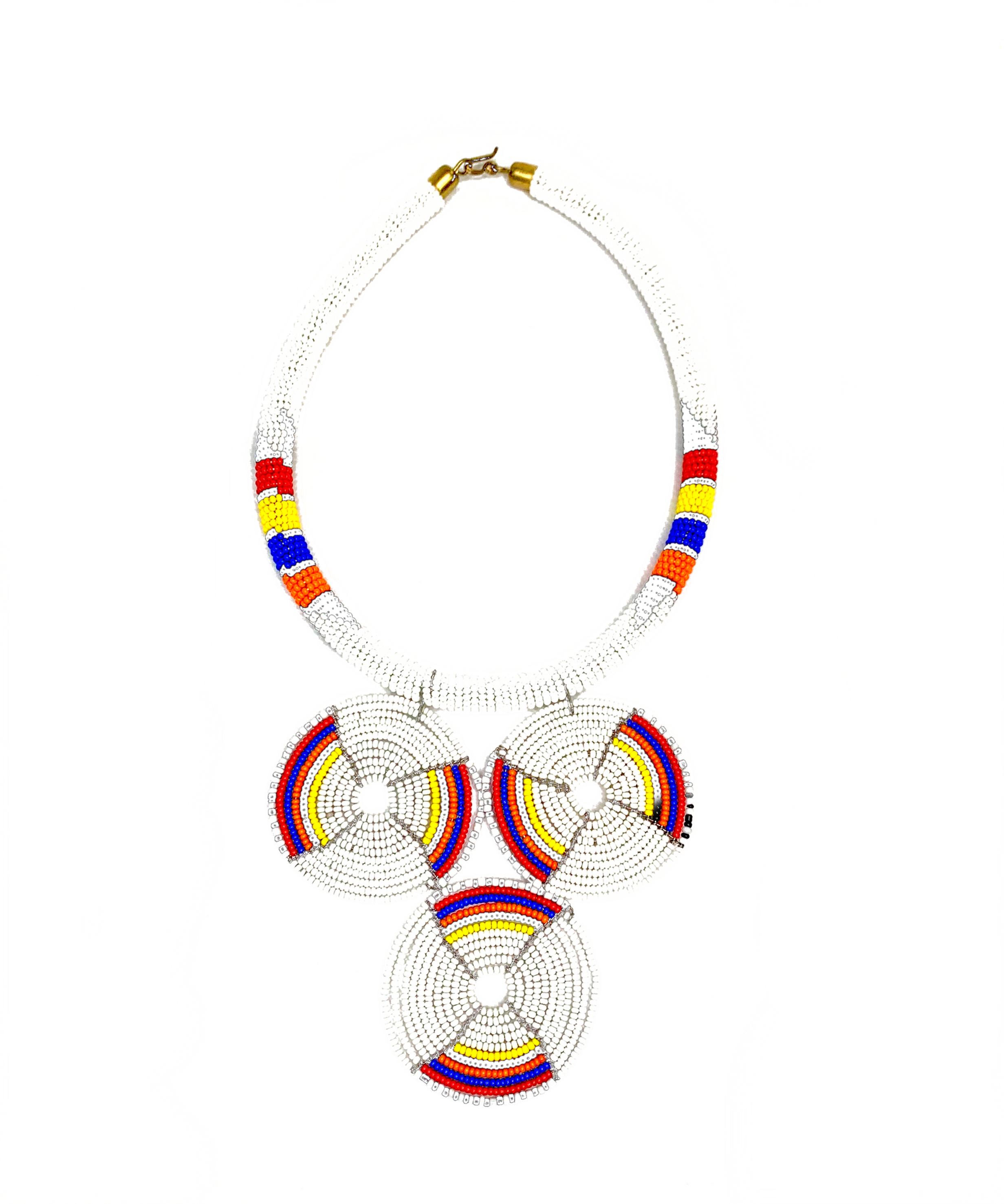 Maasai Necklace-White