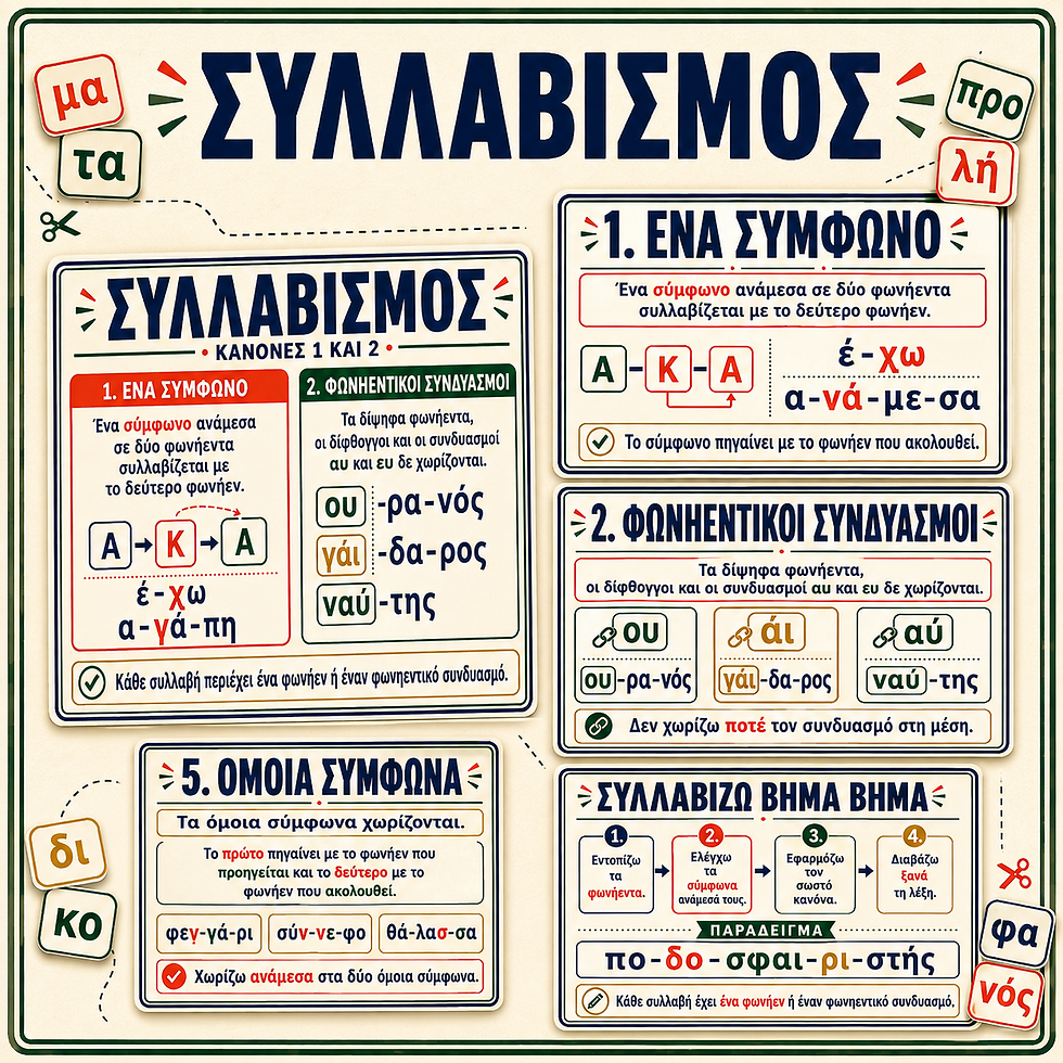 Thumbnail: Αφίσες για τη Γλώσσα Στ' Δημοτικού: Για τοίχο και τετράδιο!