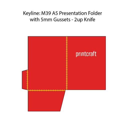 A5 Presentation Folder with Gussets 2up M.39 Printcraft