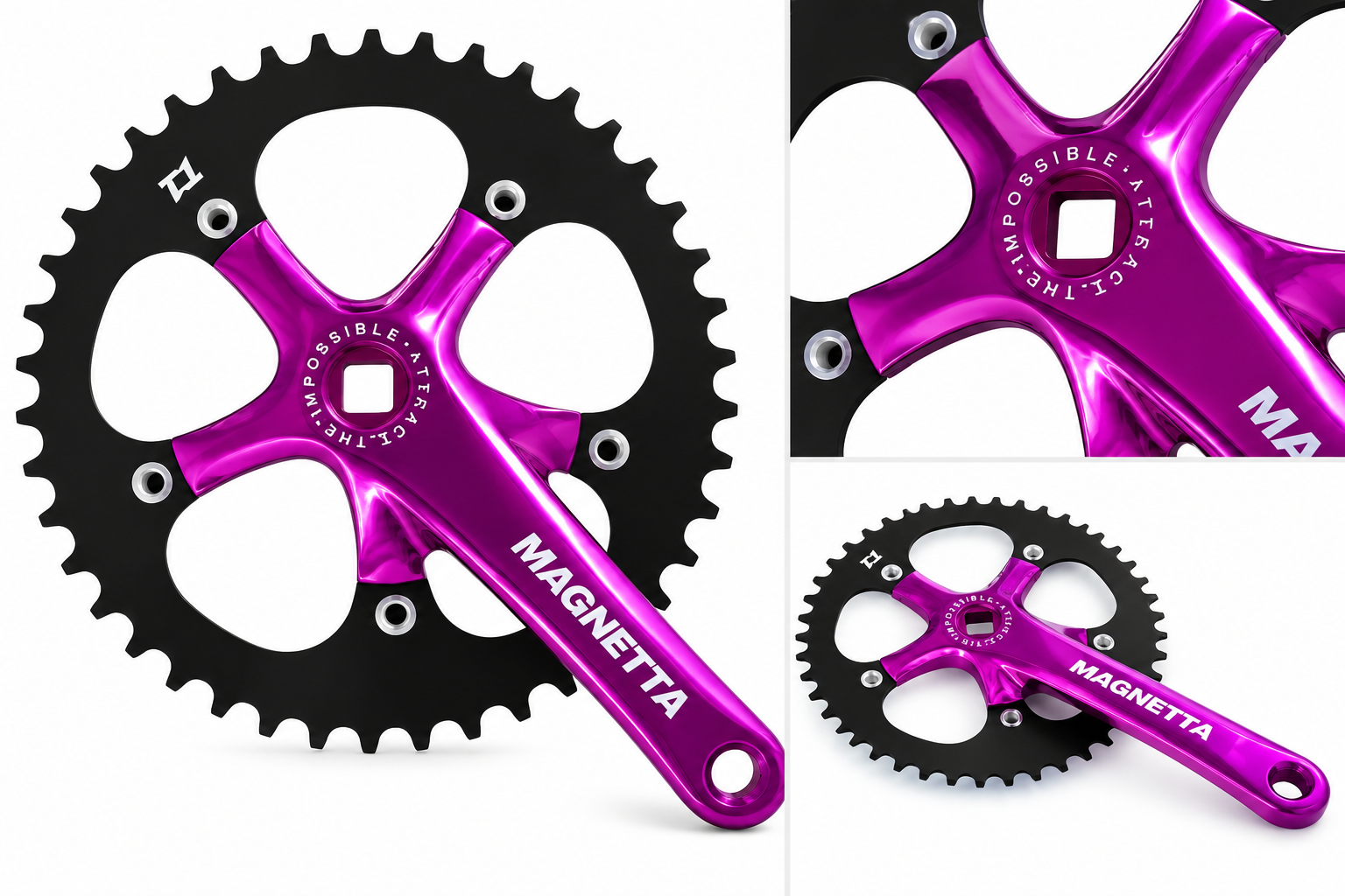 Monoplato Magnetta Street Fixie 48T – Coronilla en Acero BCD 130 mm