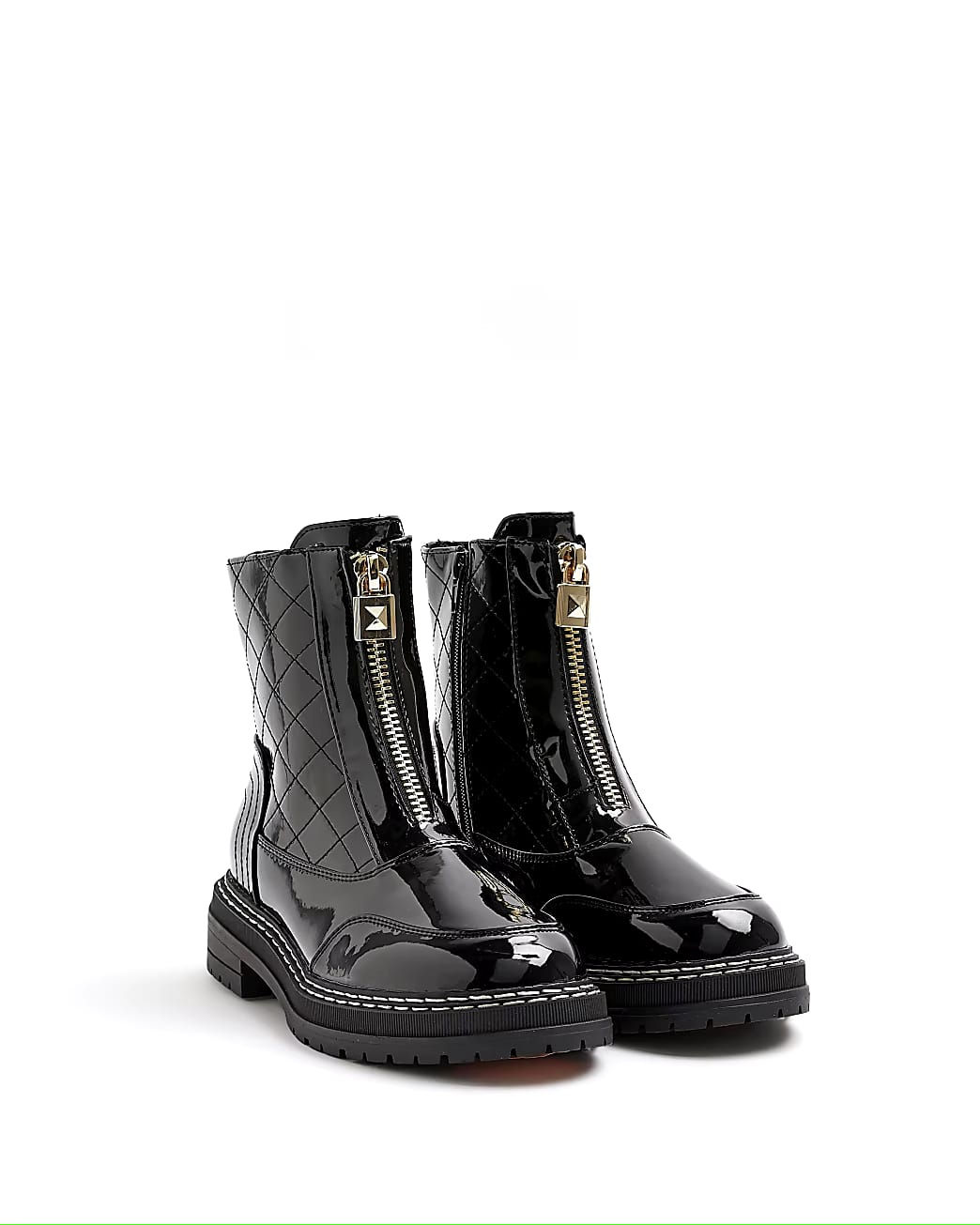 River Island Black Biker Boots