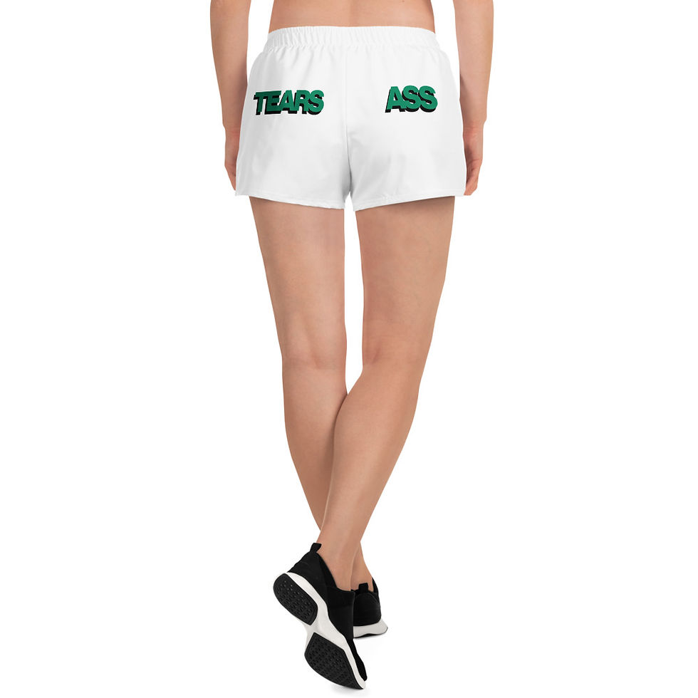 Thumbnail: Women's Ballroom Tears 2000's Inspired Athletic Shorts (White)