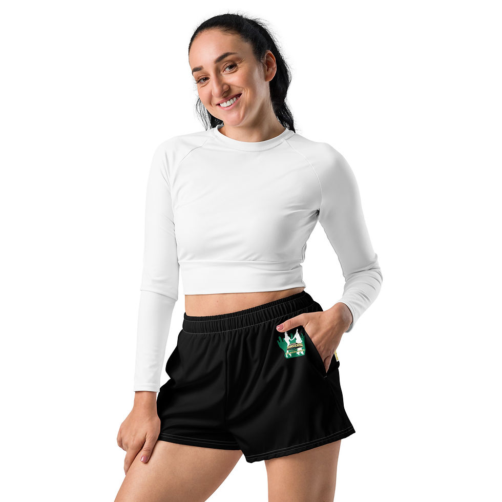 Thumbnail: Women's 2000's Inspired Ballroom Athletic Shorts (Black)