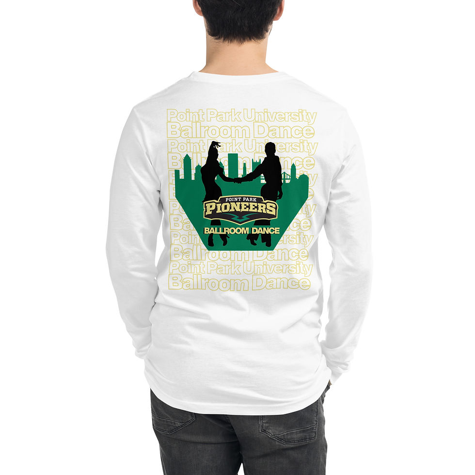 Thumbnail: Unisex Ballroom Logo Long Sleeve T- Shirt (White)