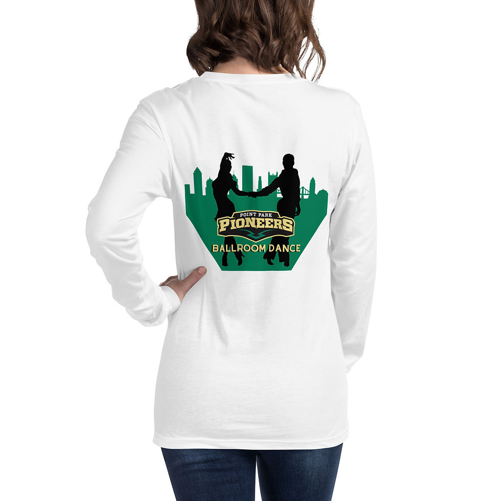 Thumbnail: Unisex Ballroom Team Member Long Sleeve T- Shirt (White)