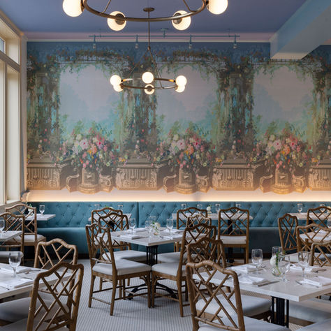 classic floral mural
