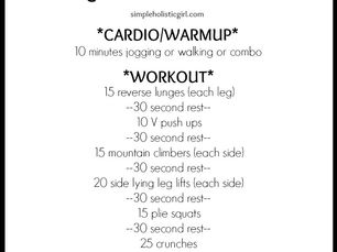 30min workout - no equipment