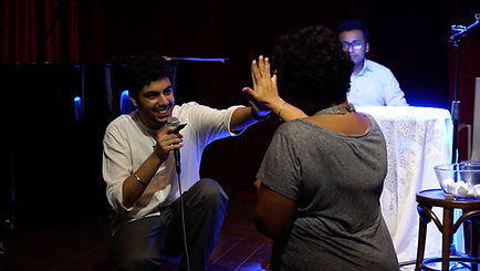 Kabir Singh on Stage Performing Magic
