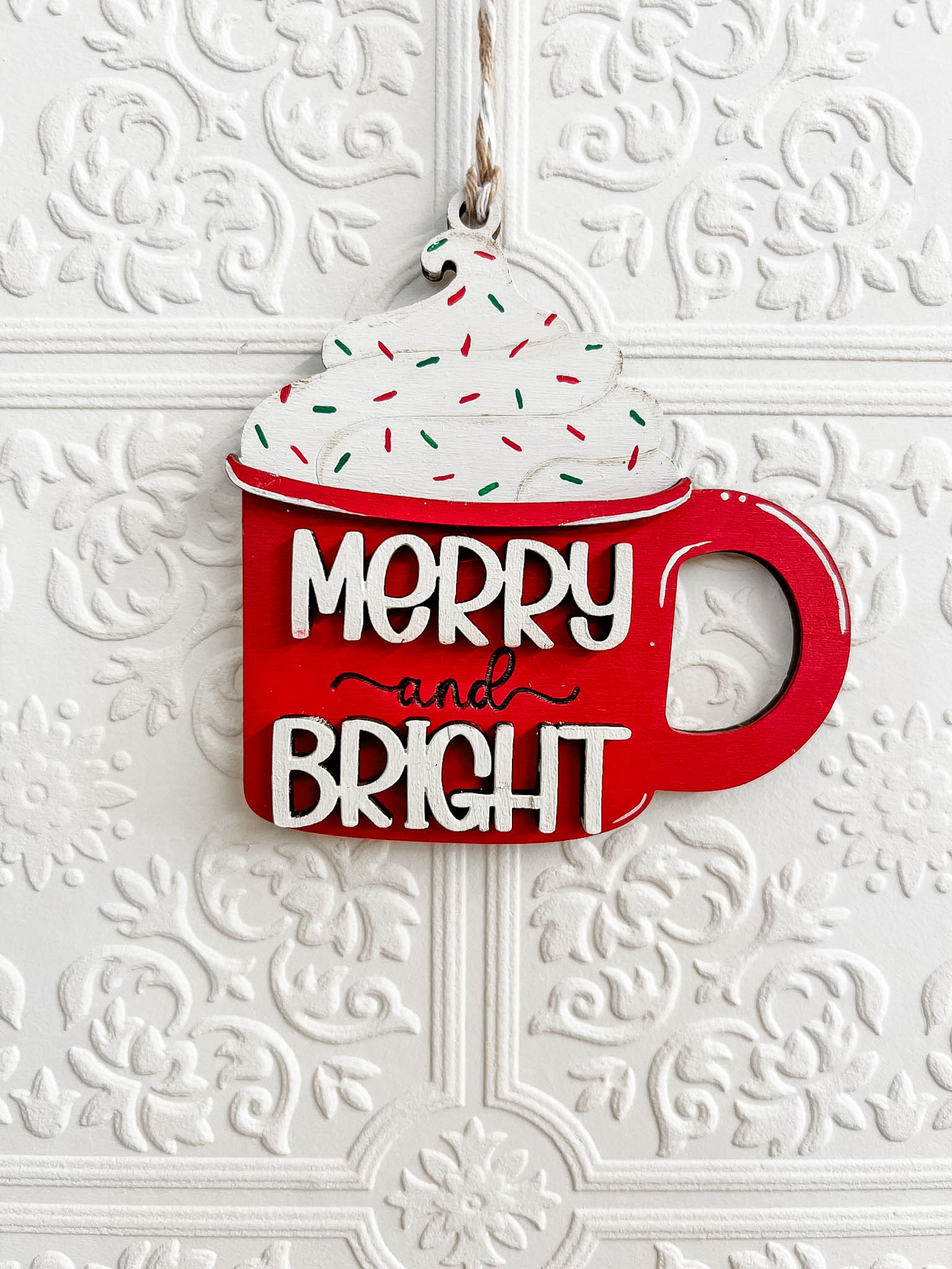 Merry & Bright Hot Chocolate Mug DIY Ornament Creative Kit