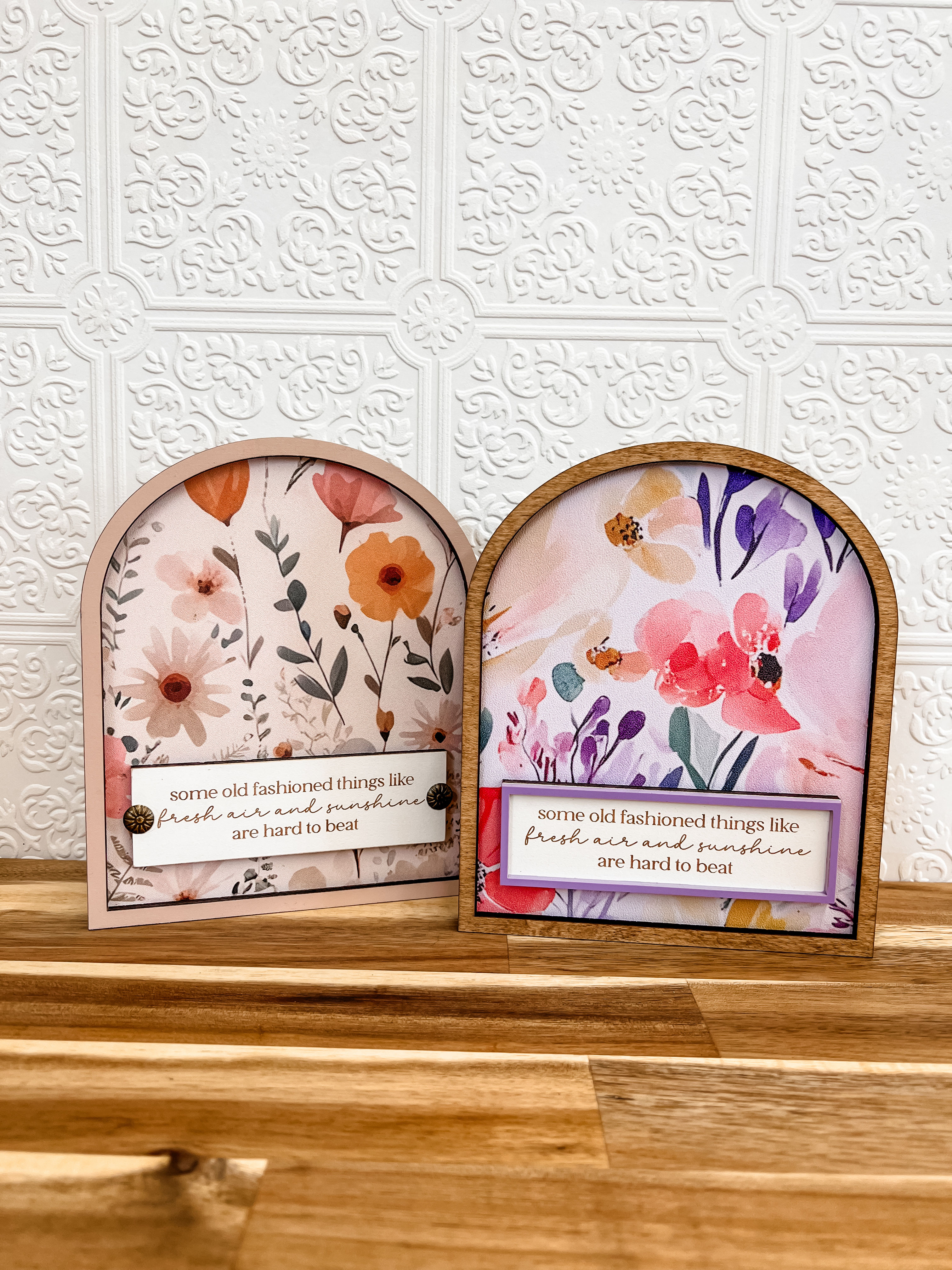 Old Fashioned Fresh Air & Sunshine Wooden Signs