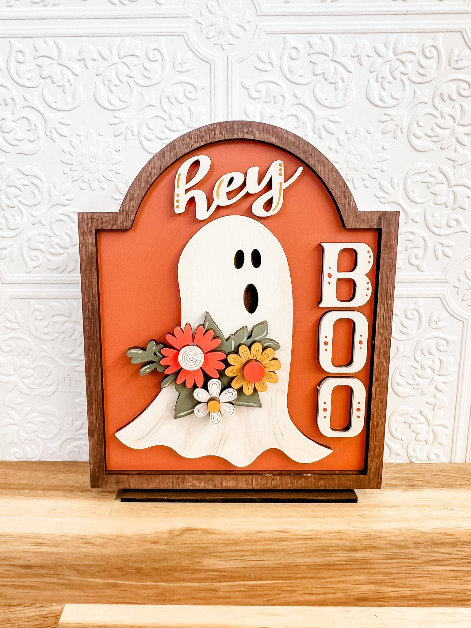 Hey Boo Floral Ghost Frame DIY Creative Kit