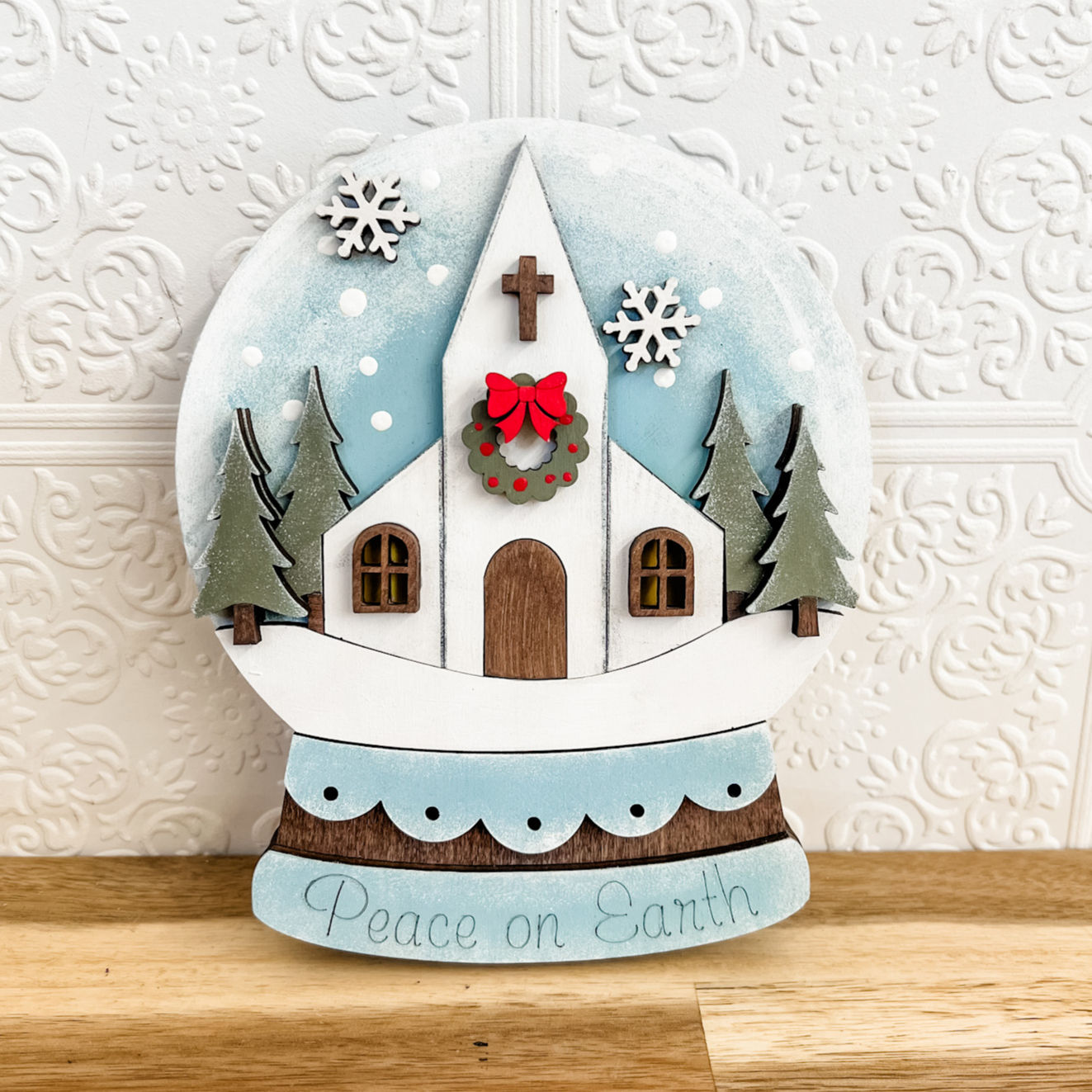 Peace on Earth Church Snowglobe DIY Creative Kit