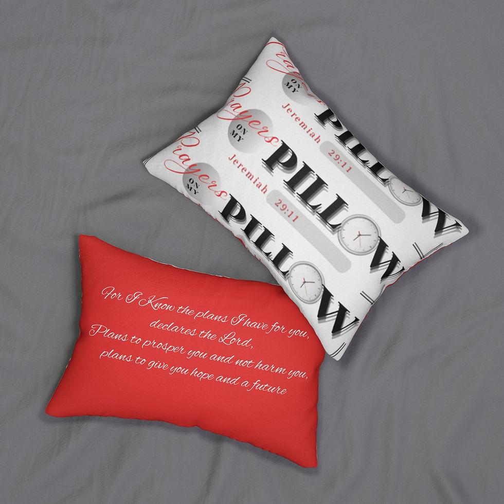 Thumbnail: Red I Know The Plans - Lumbar Pillow for Meditation and Rest