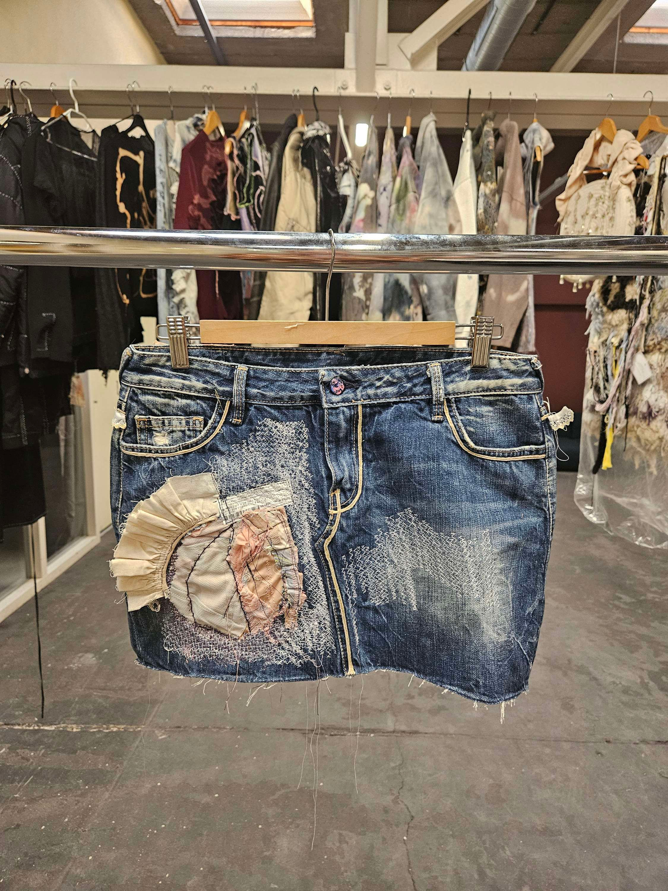 Artful Denim Skirt