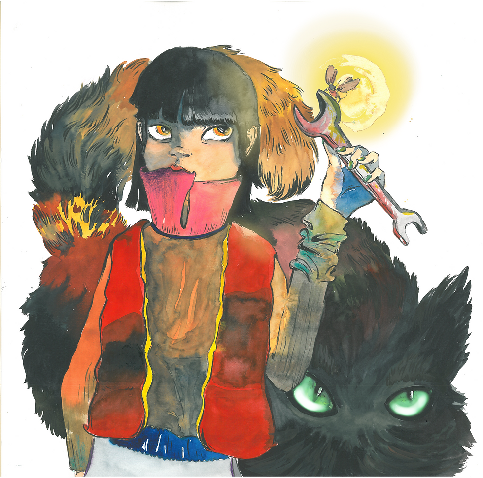 firefly and cat