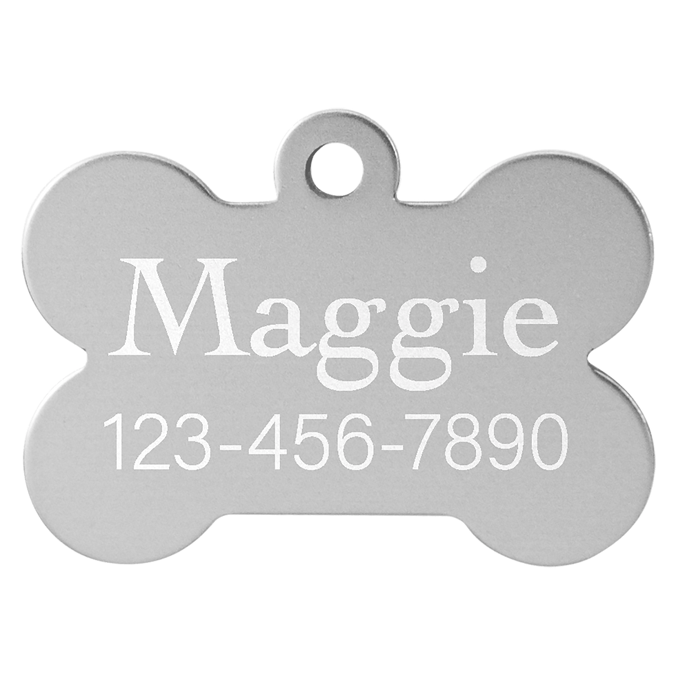Silver Bone Tag - Maggie