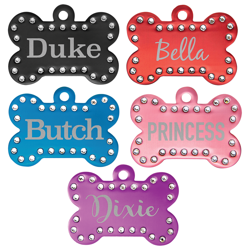 Bling Bone Tags